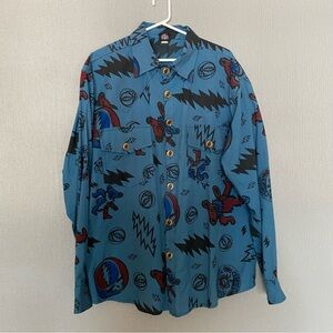 Grateful Dead US L Blue and Black Graphic Shirt